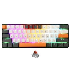 Mediatech MT1258 ZONE 61 60% Mechanical Gaming Keyboard w/ Red Switches USB